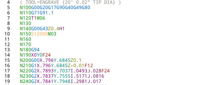 Gcode Syntax highlighting