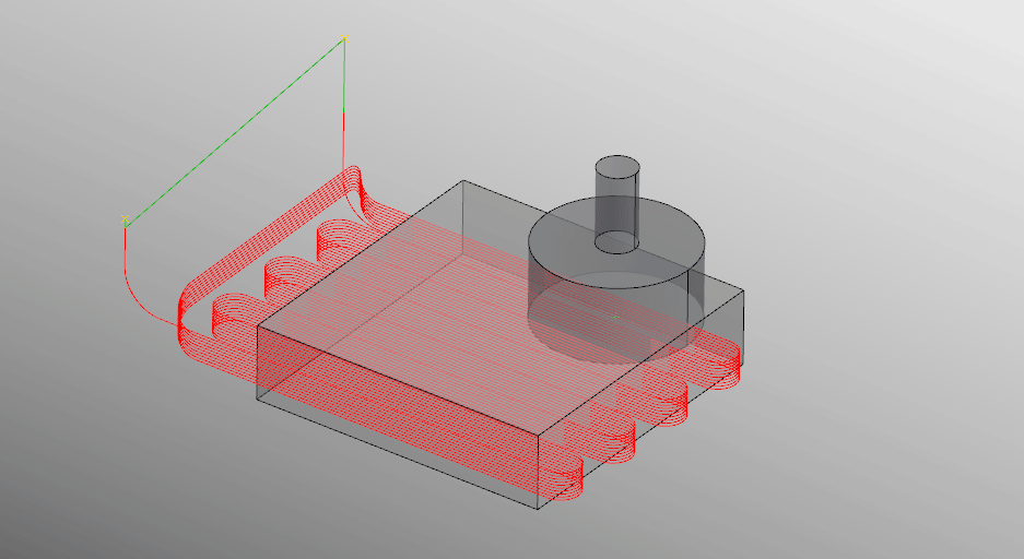 Facing toolpath animation